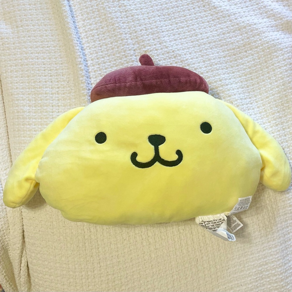 Sanrio Original Sanrio Puroland Pompom Purin‎ Face Shaped Cushion Pillow Plushie